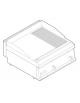 Fry top elettrico da banco,7,8 kw, piastra 2/3 liscia e 1/3 rigata cromata spazzolata - zona di cottura cm 69,6x56,4-cm 70x70X28