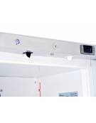 Armadio congelatore in ABS con esterno color acciaio e interno in termoformato - 2 ripiani fissi - cm 59,8x67,9x83,8h