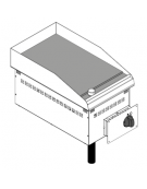 Fry top elettrico monofase -3.9kw da incasso, piastra liscia cromata spazzolata - sup. di cottura cm 34,6x56,4  - cm 35x60x26,6h