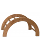 Scaletta semicircolare in legno alta - dimensioni cm 100x60x50h