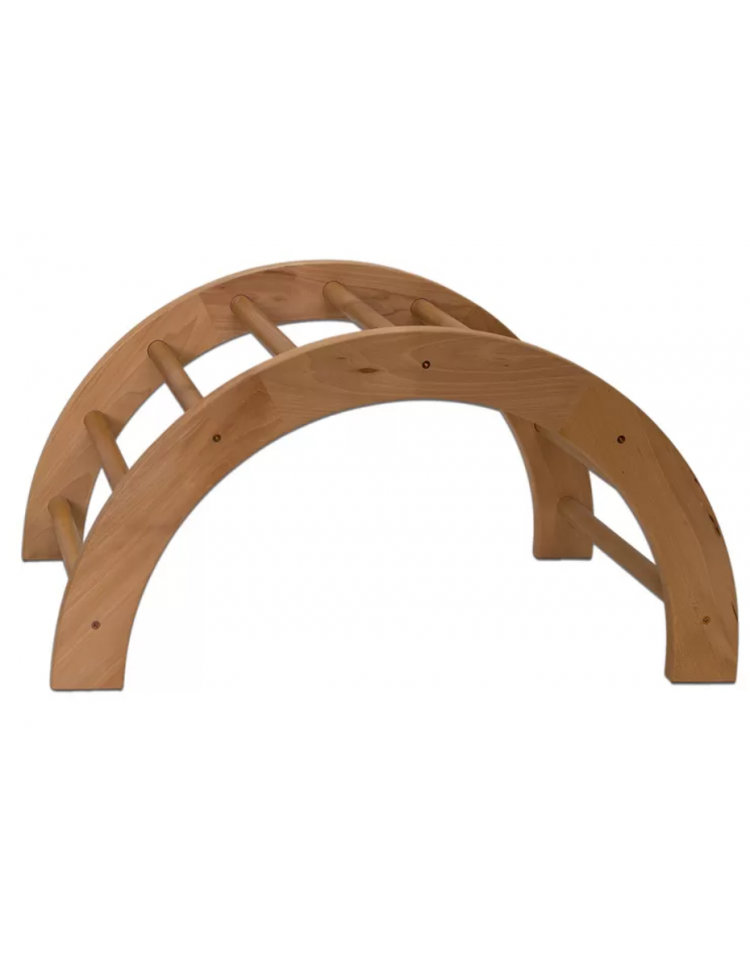 Scaletta semicircolare in legno alta, dimensioni cm 100x60x50