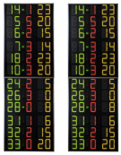 Coppia guanciale laterali con visualizzazione nr di maglia di 12 giocatori (programmabili) e punteggio - cm 80x240