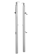 Impianto pallavolo monotubolare in alluminio verniciato, sezione ovale di mm 120×100 - telescopico 