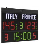 Tabellone elettronico multisport, nomi squadre programmabili - dimensioni cm 140x110 - via radio