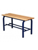 Panchina spogliatoio, in acciaio verniciato e listoni di legno, lunghezza mt 1,5 - cm 150x35x45