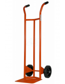 Carrello portasacchi tondo - 2 ruote gommate  Ø cm 20 - cm 44x52x124h - Pala di carico mm 320x200