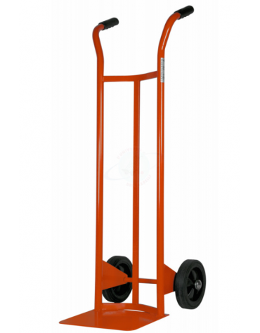 Carrello portasacchi tondo - 2 ruote gommate  Ø cm 20 - cm 44x52x124h - Pala di carico mm 320x200