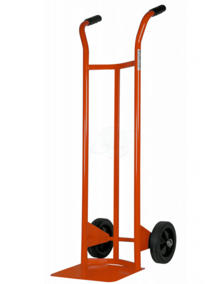 Carrello portasacchi tondo - 2 ruote gommate  Ø cm 20 - cm 44x52x124h - Pala di carico mm 320x200 Carrello portasacchi tondo - 2 ruote gommate  Ø cm 20 - cm 44x52x124h - Pala di carico mm 320x200