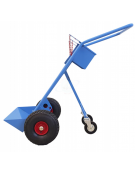 Portabombole biposto con cassetta lt. 40/50 trasformabile per bombole Ø cm 23 - 2 ruote pneumatiche Ø cm 30 - cm 81x49x133,5h