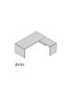 Composizione fianco legno con 3 cassetti  - cm 200x190x74h special