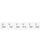 Carrello con pianale a 3 sponde in rete - 4 ruote Ø cm 14 (2 fisse - 2 girevoli) gomma piena, 2 ruote con freno - cm 60x90x81h