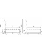 Vasca raccolta liquidi inforcabile lt.300 con ruote e manico - Dimensioni mm 124x80