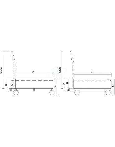 Vasca raccolta liquidi inforcabile lt.300 con ruote e manico - Dimensioni mm 124x80