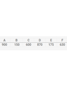 Carrello portatutto a 2 piani, lamiera 20/10, 4 ruote ( 2 fisse - 2 girevoli) gomma piena, 2 con freno Ø cm 14 - cm 60x90x87h