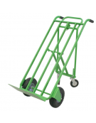 Carrello Trasformabile con 2 ruote Antiforatura e 2 in gomma piena cerchio acciaio Ø cm 26 - cm 56x120