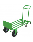 Carrello Trasformabile con 2 ruote Antiforatura e 2 in gomma piena cerchio acciaio Ø cm 26 - cm 56x120