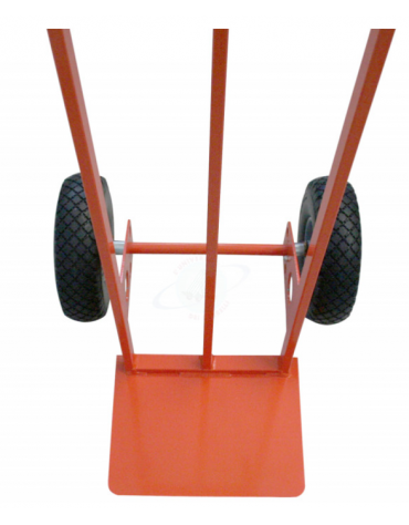 Carrello portacasse con portata kg 160 -  2 ruote Antiforatura Ø cm 26 cerchio acciaio - cm 49x125