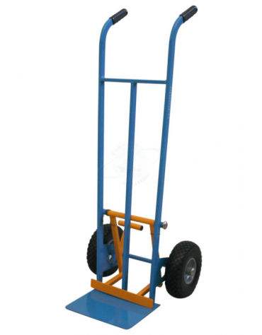 Carrello portacasse con scaricafacile e ruote antiforatura Ø cm 26 cerchio acciaio -  cm 51x53x125