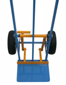 Carrello portacasse con scaricafacile e ruote antiforatura Ø cm 26 cerchio acciaio -  cm 51x53x125