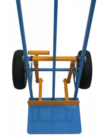 Carrello portacasse con scaricafacile e ruote antiforatura Ø cm 26 cerchio acciaio -  cm 51x53x125