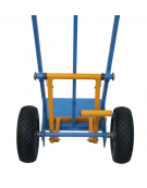 Carrello portacasse con scaricafacile e ruote antiforatura Ø cm 26 cerchio acciaio -  cm 51x53x125