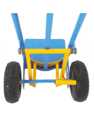 Carrello portacasse, portafusti e fustini con scaricafacile 2 ruote antiforatura cerchio acciaio Ø cm 26 - cm 51x53x125