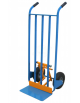 Carrello portacasse piastra grande con scaricafacile - 2 ruote antiforatura cerchio acciaio Ø cm 26 - cm 50x55x126h