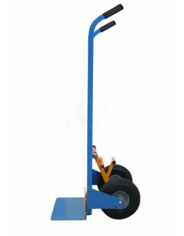 Carrello portacasse piastra grande con scaricafacile - 2 ruote antiforatura cerchio acciaio Ø cm 26 - cm 50x55X126