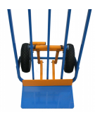 Carrello portacasse piastra grande con scaricafacile - 2 ruote antiforatura cerchio acciaio Ø cm 26 - cm 50x55X126