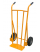 Carrello portacasse per corrieri a spalla curva con ruote antiforatura Ø cm 26 cerchio acciaio  - cm 60x51x110h
