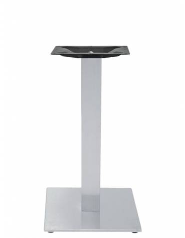 Base con struttura in acciaio inox satinato cm 40x40x72h con piedini regolabili - Per piano quadrato