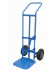 Carrello portabombola monoposto da mm Ø 370 per ossigeno-terapia - 2 ruote antiforatura Ø cm 26 cerchio acciaio - cm 49x60x120h
