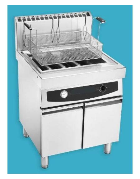 Friggitrice pasticceria a gas su mobile Litri 35/46 - cm 70x70x85h