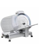 Affettatrice a gravità professionale lama 30 in alluminio laccato - Affilatoio fisso - Capacità di taglio cm 21x20,5