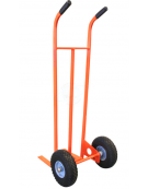 Carrello portacasse con forche - 2 ruote pneumatiche antiforatura cm 26 - cm 49x56x125h - forche di carico cm 25,5x29