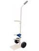 Portabombola lt. 5/7/14 per ambienti sanitari per bombole da ø cm 21 - 2 Ruote Antitraccia Grigie Ø150 - cm 32x38x110h