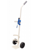 Carrello portabombola da Ø180 lt 10/14 - per ambienti sanitari - 2 Ruote Antitraccia Grigie Ø150 - cm 29x32x110h