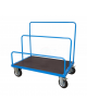 Carrello per trasporto pannelli,piano 120x80 Antiscivolo (Tubolari NON inclusi) - 4 Ruote, 2 fisse e 2 girevoli