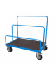 Carrello per trasporto pannelli,piano 120x80 Antiscivolo (Tubolari NON inclusi) - 4 Ruote, 2 fisse e 2 girevoli con freno
