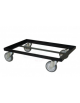 Carrello in acciaio per trasporto 2 Contenitori 400x300 o 1 Contenitore 600x400 - 4 Ruote girevoli (2 con freno) - cm 61x41