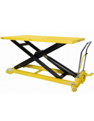 Piattaforma elevatrice carrellata - portata kg 1000 - piano di carico in lamiera liscia cm 203,5x75