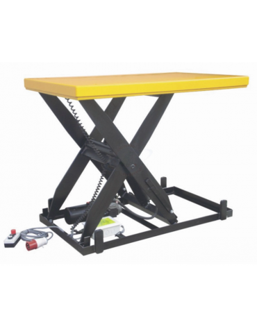 Piattaforma elettro-idraulica - piano cm 130x80 - portata Kg 500 - sollevamento max cm 101