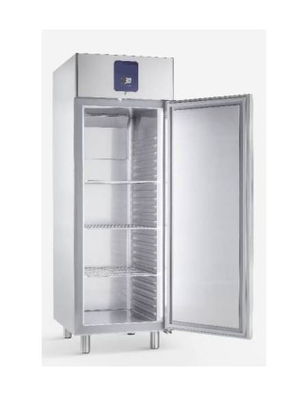 Armadio congelatore inox AISI 304 - GN 2/1 - 2 porte - 1300 litri - capacità di esercizio -22°C/-17°C - mm L1314xP845xH2065mm