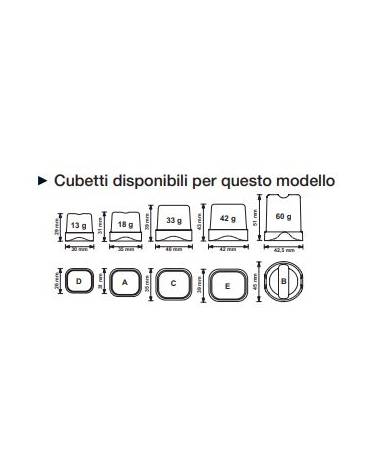 Fabbricatore produttore di ghiaccio a cubetti pieni 24Kg/24h