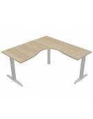 Scrivania Workstation a L per ufficio con gambe a cavalletto  cm. 180/180x80/60x72h