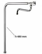 Rubinetto monoforo a bandiera con canna "S" mm Ø18x220 - Altezza mm 480