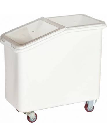 CARRELLO INOX CONTENITORE CHIUSO - MM 750X470X740