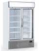 Vetrina doppia porta  per bibite e bevande con ante a battente - Refrigerazione ventilata +1° +10°C - cm 120x79,2x200h