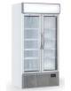 Vetrina frigorifera refrigerata per bevande 2 porte a battente da Lt. 800 - Temperatura +1° +6°C - CLASSE F -cm 100x79,2x200h