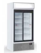 Frigo vetrina ventilato per bevande con 2 porte scorrevoli - temperatura +1°C/+10°C - Classe F - Cm 100x74,2x200h